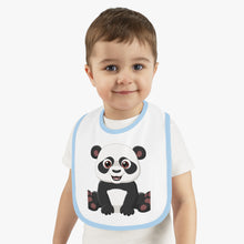 Load image into Gallery viewer, Baby Contrast Trim Jersey Bib