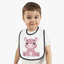 Load image into Gallery viewer, Baby Contrast Trim Jersey Bib