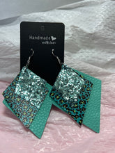 Load image into Gallery viewer, Faux Leather Diamond Shape Earrings