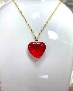 Resin Heart Necklace