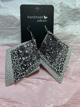 Load image into Gallery viewer, Faux Leather Diamond Shape Earrings