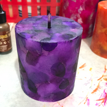 Load image into Gallery viewer, Alcohol Ink Pillar Candles small