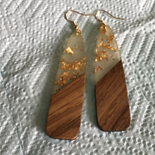 Load image into Gallery viewer, Raindrop Wood and Resin Earrings