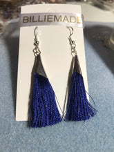 Load image into Gallery viewer, Tassel Earrings with Silver Cap