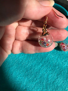 Gold Color globe earrings