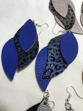 Load image into Gallery viewer, Faux Leather multi-layered earrings