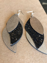 Load image into Gallery viewer, Faux Leather multi-layered earrings