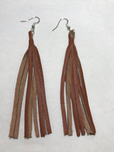 Load image into Gallery viewer, Leather Tassel Earrings