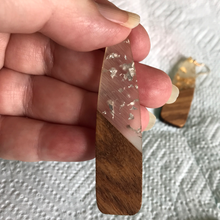 Load image into Gallery viewer, Raindrop Wood and Resin Earrings