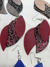 Load image into Gallery viewer, Faux Leather multi-layered earrings