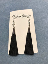 Load image into Gallery viewer, Tassel Earrings with Silver Cap