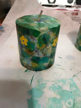 Load image into Gallery viewer, Alcohol Ink Pillar Candles small