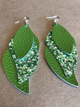 Load image into Gallery viewer, Faux Leather multi-layered earrings