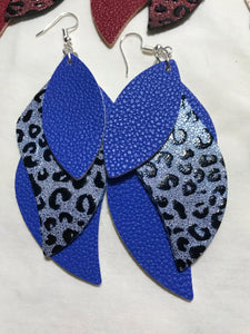 Faux Leather multi-layered earrings