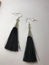 Load image into Gallery viewer, Tassel Earrings with Silver Cap