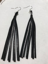 Load image into Gallery viewer, Leather Tassel Earrings