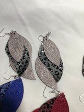 Load image into Gallery viewer, Faux Leather multi-layered earrings