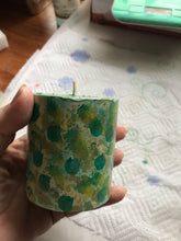 Load image into Gallery viewer, Alcohol Ink Pillar Candles small