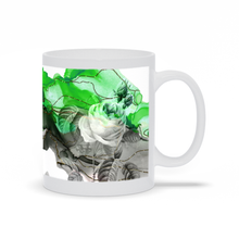 Load image into Gallery viewer, Green Flower Watercolor Mugs