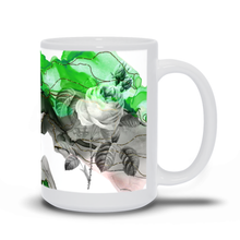 Load image into Gallery viewer, Green Flower Watercolor Mugs