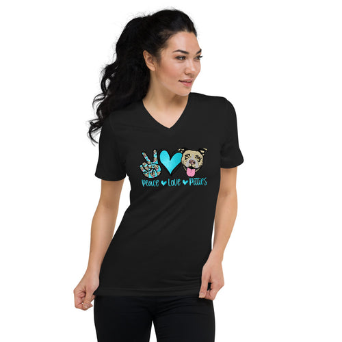 Short Sleeve V-Neck Cotton Pittie T-Shirt