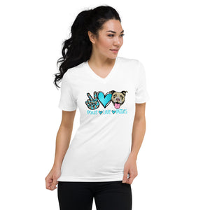 Short Sleeve V-Neck Cotton Pittie T-Shirt