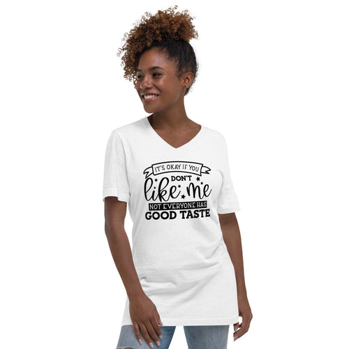 Womens It's ok Short Sleeve V-Neck T-Shirt